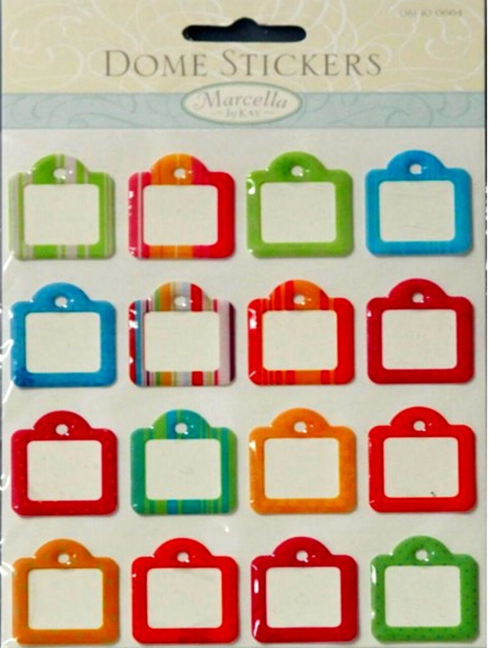 K & Company Marcella K Super Bright Mini Journal Tags Dome Epoxy Stickers